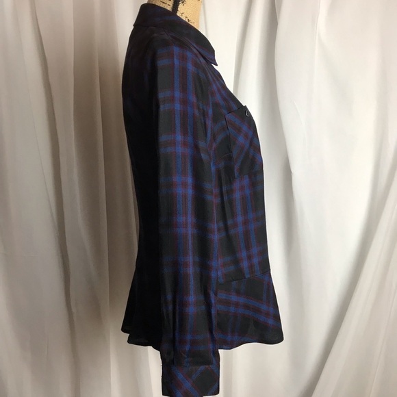 Cabi Check Moody Plaid Peplum Top, *READ ALL - Picture 5 of 9